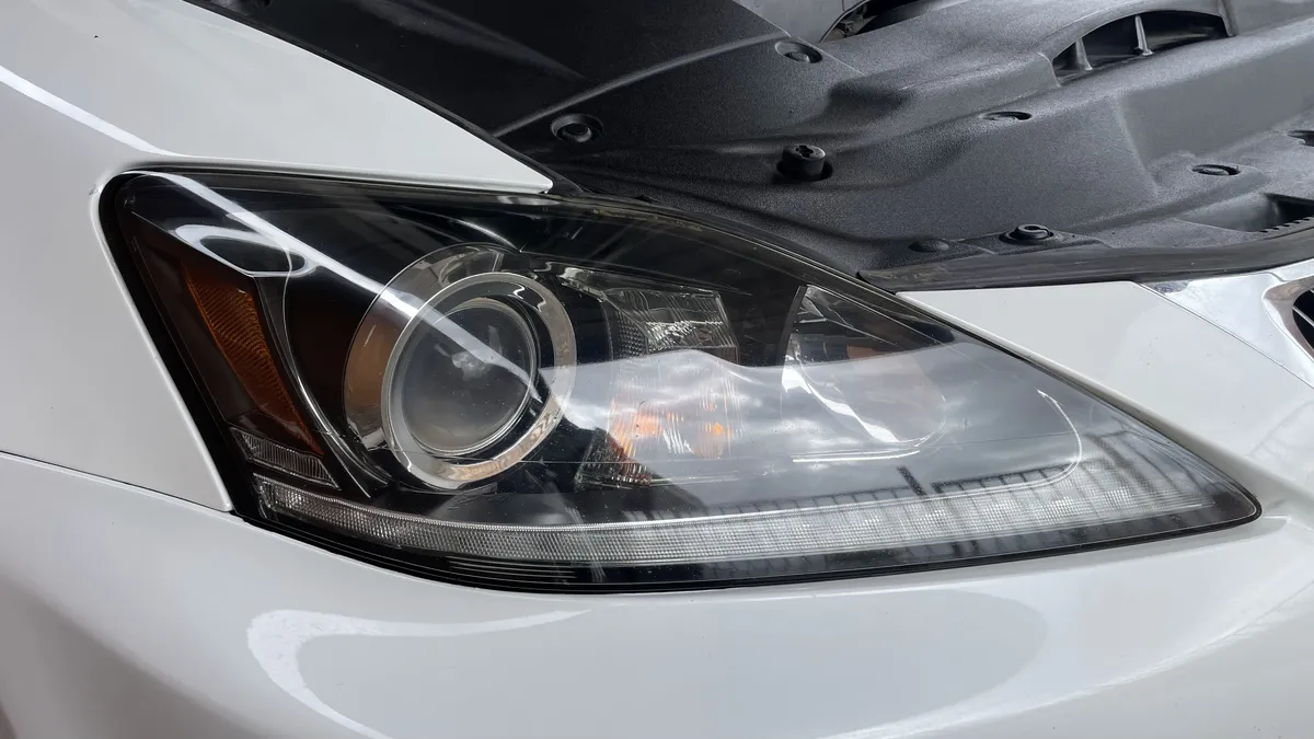 Comparison of headlights that may need restoration, repair, or replacement.